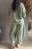 Indira Lantern Sleeve Sweatshirt Matcha & Moss